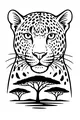 Free Leopard Coloring Page - Close-Up Savannah Portrait (Printable PDF)