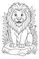 Free Lion Coloring Page - Smiling Cub on Jungle Rock (Printable PDF)