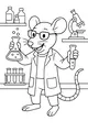 Free Rat Scientist Coloring Page - Professor Whiskers in the Lab (Printable PDF)