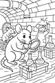 Free Rat Coloring Page - Cartoon Science Lab Adventure (Printable PDF)
