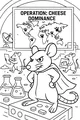 Free Rat Coloring Page - Cartoon Lab Plotting Cheese Dominance (Printable PDF)
