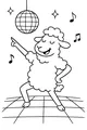 Free Sheep Coloring Page - Groovy Disco Dance Party Scene (Printable PDF)