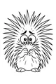 Free Porcupine Coloring Page - Cute Spiky Forest Cartoon (Printable PDF)