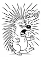 Free Porcupine Coloring Page - Funny Sneezing Cartoon (Printable PDF)