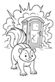 Free Skunk Coloring Page - Funny Potty Explosion Scene (Printable PDF)
