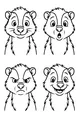 Free Skunk Coloring Page - Cartoon Faces With Big Emotions (Printable PDF)