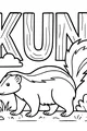 Free Skunk Coloring Page - Cute Skunk in Sunny Flower Field (Printable PDF)
