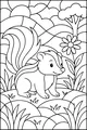 Free Skunk Coloring Page - Cute Skunk in Sunny Meadow (Printable PDF)