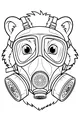 Free Skunk Coloring Page - Funny Skunk With Gas Mask (Printable PDF)