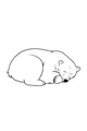 Free Polar Bear Coloring Page - Sleeping Arctic Bear Naptime (Printable PDF)