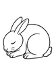 Free Rabbit Coloring Page - Cute Sleeping Bunny Naptime (Printable PDF)
