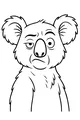 Free Koala Coloring Page - Silly Puzzled Cartoon Koala (Printable PDF)
