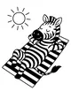 Free Zebra Coloring Page - Cute Zebra Napping in the Sun (Printable PDF)