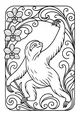 Free Sloth Coloring Page - Hanging in Rainforest Vines (Printable PDF)