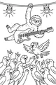 Free Sloth Coloring Page - Rock Concert Guitar Solo (Printable PDF)