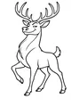 Free Deer Coloring Page - Proud Cartoon Forest Deer (Printable PDF)