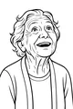 Free Grandma Coloring Page - Smiling Grandmother Portrait (Printable PDF)