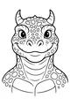 Free Monster Coloring Page - Friendly Horned Pebblehorn Portrait (Printable PDF)