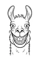 Free Llama Coloring Page - Goofy Grin and Fluffy Fur (Printable PDF)