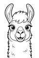 Free Llama Coloring Page - Smiling Fluffy Llama Face (Printable PDF)