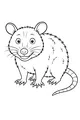 Free Opossum Coloring Page - Smiling Cartoon Forest Friend (Printable PDF)