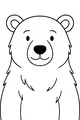 Free Polar Bear Coloring Page - Smiling Bear Face in the Snow (Printable PDF)