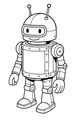 Free Robot Coloring Page - Friendly Antennae Bot for Kids (Printable PDF)