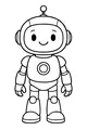Free Robot Coloring Page - Smiling Buddy Bot With Big Boots (Printable PDF)