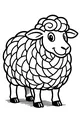 Free Sheep Coloring Page - Smiling Woolly Sheep in Meadow (Printable PDF)