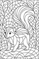 Free Skunk Coloring Page - Smiling Skunk With Striped Tail (Printable PDF)