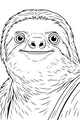 Free Sloth Coloring Page - Cute Smiling Face Close-Up (Printable PDF)