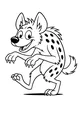 Free Hyena Coloring Page - Playful Cartoon With Big Ears (Printable PDF)