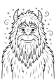 Free Yeti Coloring Page - Friendly Icicle-Bearded Monster in Snow (Printable PDF)