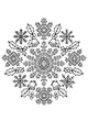 Free Christmas Snowflake Wreath Coloring Page - Holly, Berries, and Jingle Bells Mandala (Printable PDF)