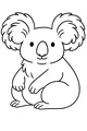 Free Koala Coloring Page - Fluffy-Eared Friend Sitting Calmly (Printable PDF)