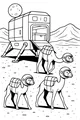 Free Camel Coloring Page - Space Camels on the Moon (Printable PDF)