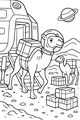 Free Camel Coloring Page - Space Helmet Delivery Crew (Printable PDF)