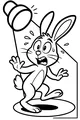 Free Rabbit Coloring Page - Surprised Bunny in Spotlight (Printable PDF)