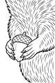Free Squirrel Coloring Page - Furry Friend Hugging a Big Acorn (Printable PDF)