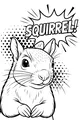 Free Squirrel Coloring Page - Comic Pop Art SQUIRREL! Bubble (Printable PDF)