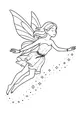 Free Fairy Coloring Page - Starlit Forest Flight (Printable PDF)