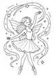 Free Fairy Ballerina Coloring Page - Starlight Dance En Pointe (Printable PDF)