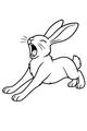Free Hare Coloring Page - Sleepy Morning Yawn and Stretch (Printable PDF)