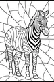 Free Zebra Coloring Page - Bold Stripes With Sunburst Background (Printable PDF)