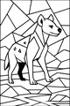 Free Hyena Coloring Page - Stylized Spotted Hyena in Geometric Savannah (Printable PDF)