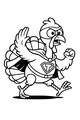 Free Turkey Coloring Page - Superhero Thanksgiving Bird in Cape (Printable PDF)