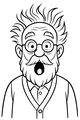 Free Grandpa Coloring Page - Surprised Elderly Portrait (Printable PDF)