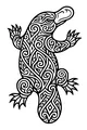 Free Platypus Coloring Page - Swirling Geometric Patterns (Printable PDF)