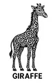 Free Giraffe Coloring Page - Swirly Patterned Savannah Stroll (Printable PDF)