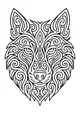 Free Wolf Coloring Page - Tribal Swirl Mandala Portrait (Printable PDF)